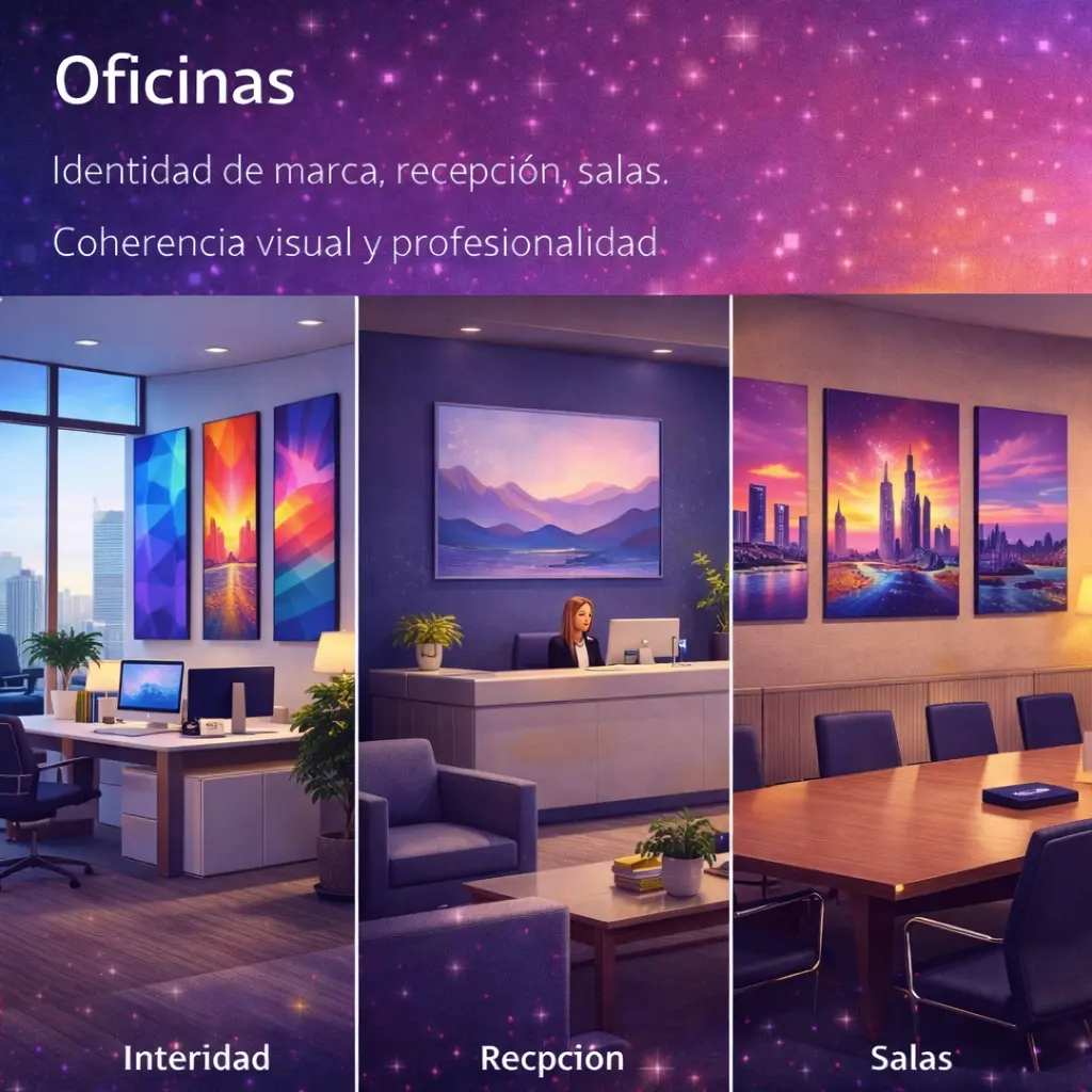 Arte para oficinas: identidad de marca, recepción y espacios profesionales